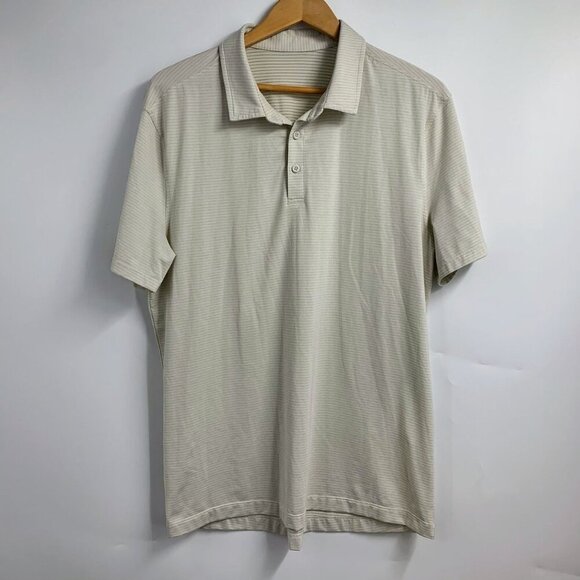 Lululemon Men's Evolution Striped Performance Lightweight Golf Polo Size XL - Picture 1 of 10